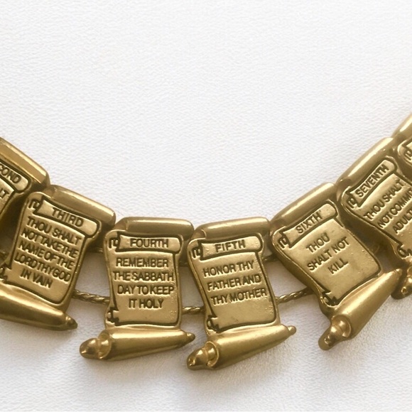 BOGO Vintage Bible 10 Commandments Slide Bracelet - Picture 5 of 7